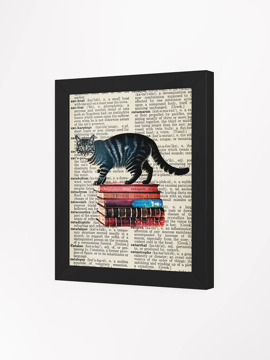 Reader Cat Dictionary Wall Art for Book & Cat Lovers product image (25)