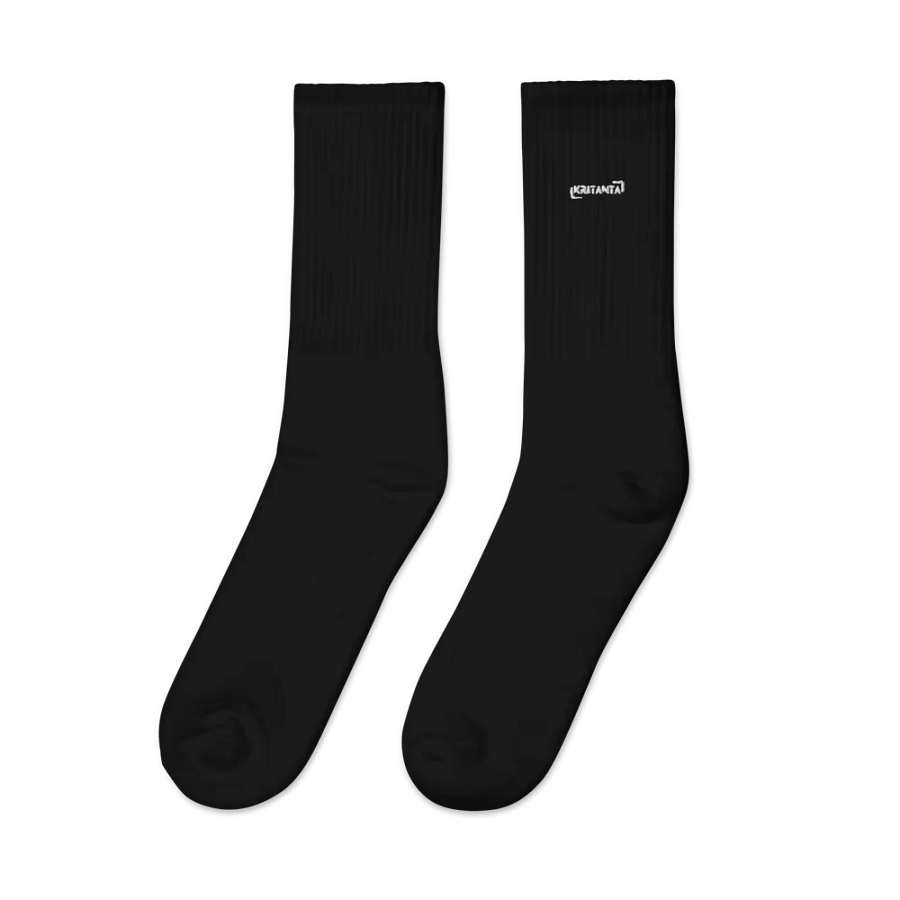 Pixelated Mystery Embroidered Crew Socks product image (2)