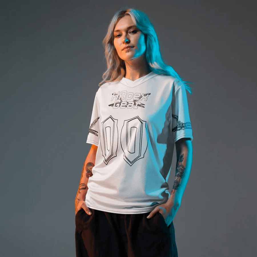 Recycled Unisex Sports Jersey - Capital - White - White HApex Gear White Logo product image (4)