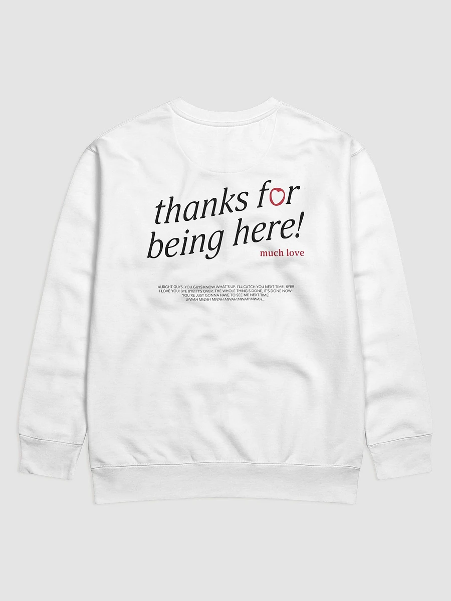 thanks for being here! Sweatshirt (Red) product image (15)