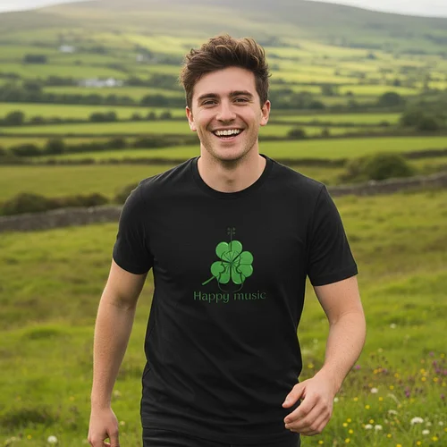 Bring a little Irish luck and joy to your style! 🍀
Discover the “Happy Music” clover t-shirt, now available at M-Art & Design...