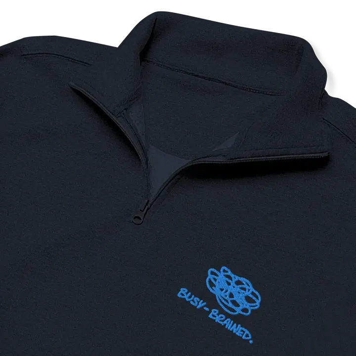 BUSY-BRAINED (aqua) embroidered quarter zip product image (12)
