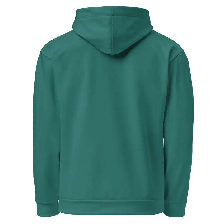 Plain Medium Teal Green True Summer Unisex Recycled Polyester Heavyweight Premium Hoodie by Treasure Pie product image (2)