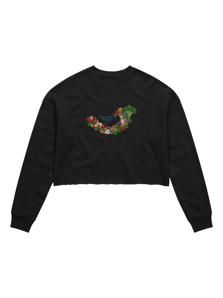 Whimsical Wave Veggie Crop Sweatshirt product image (3)