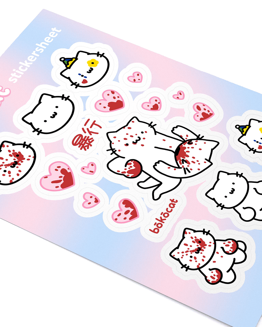⋆ bōkōcat stickersheet ⋆ product image (2)