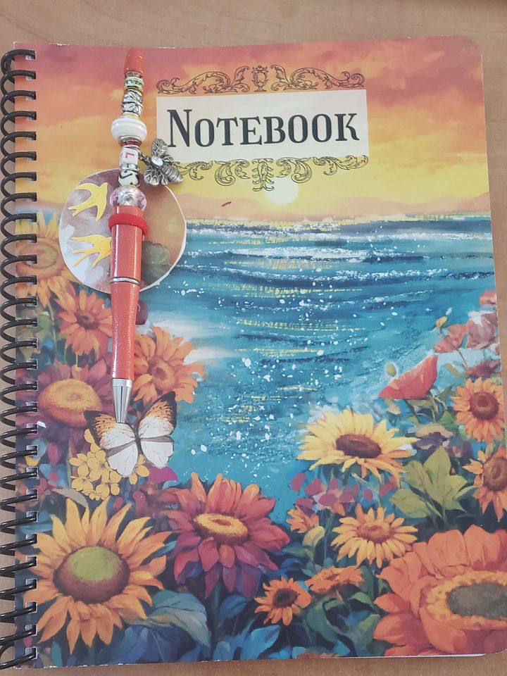 Still Waters and Watercolor Flowers Coiled Notebook product image (1)