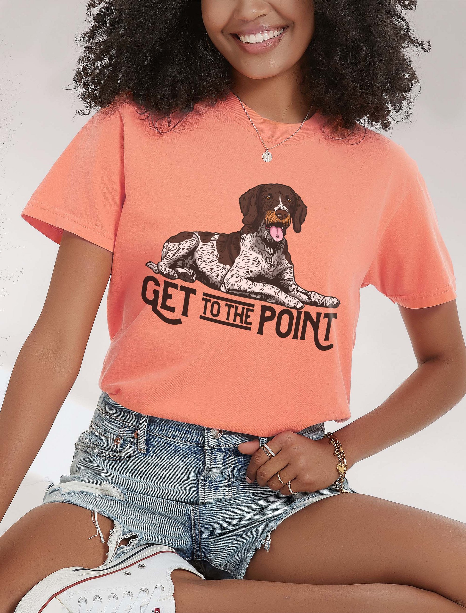 Get to the Point T-Shirt of a German Wirehaired Pointer | Funny T-Shirt for Pointer Dog Paw-rents product image (26)