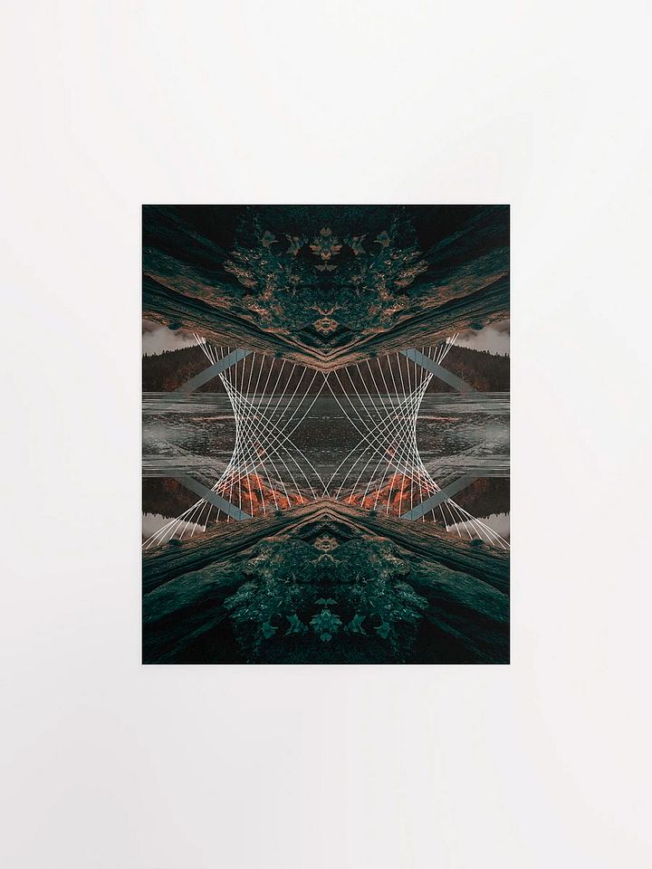 Geometric Art Print - Rainy Lake (Warm) product image (1)