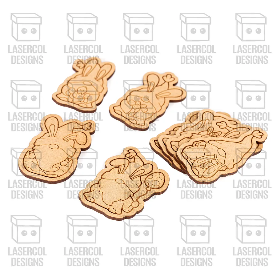 Easter Bunny Gnomes Set 2 - Laser Cut Files product image (10)