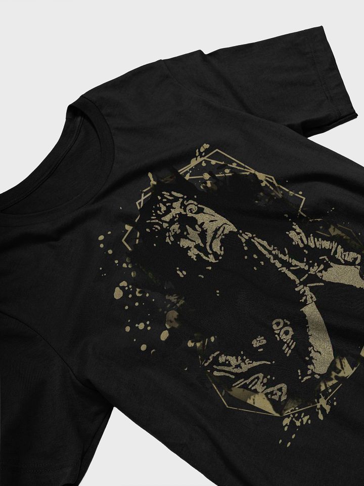 Alice Cooper praying hands T-Shirt. Black and gold sand art. product image (2)