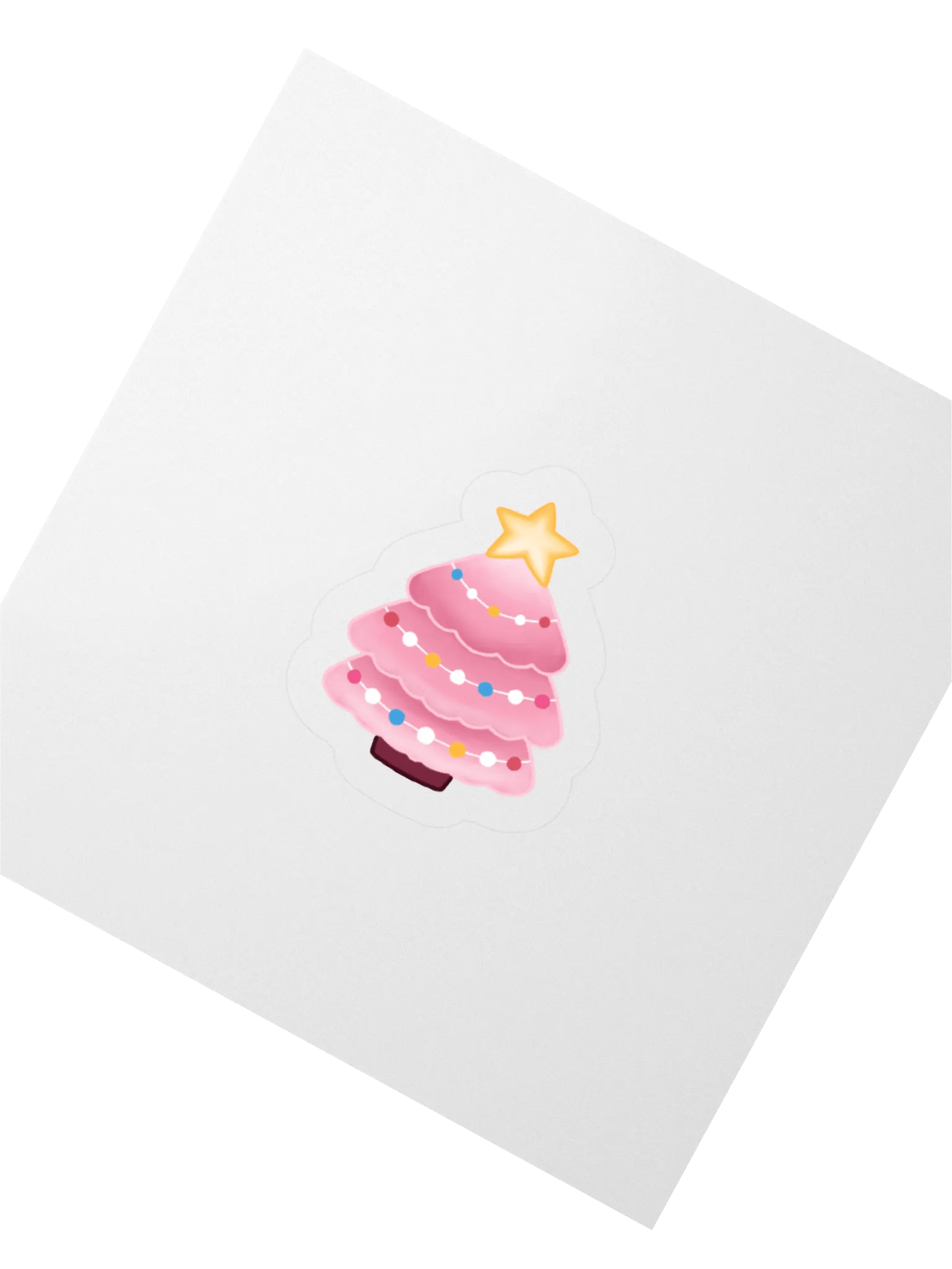 Cozy Pink Christmas Tree Sticker product image (2)