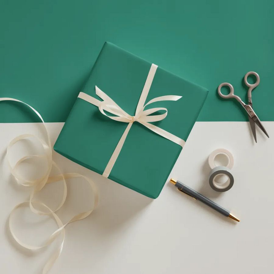 Elf Green Solid Holiday Christmas Wrapping Paper Sheets (3) product image (3)