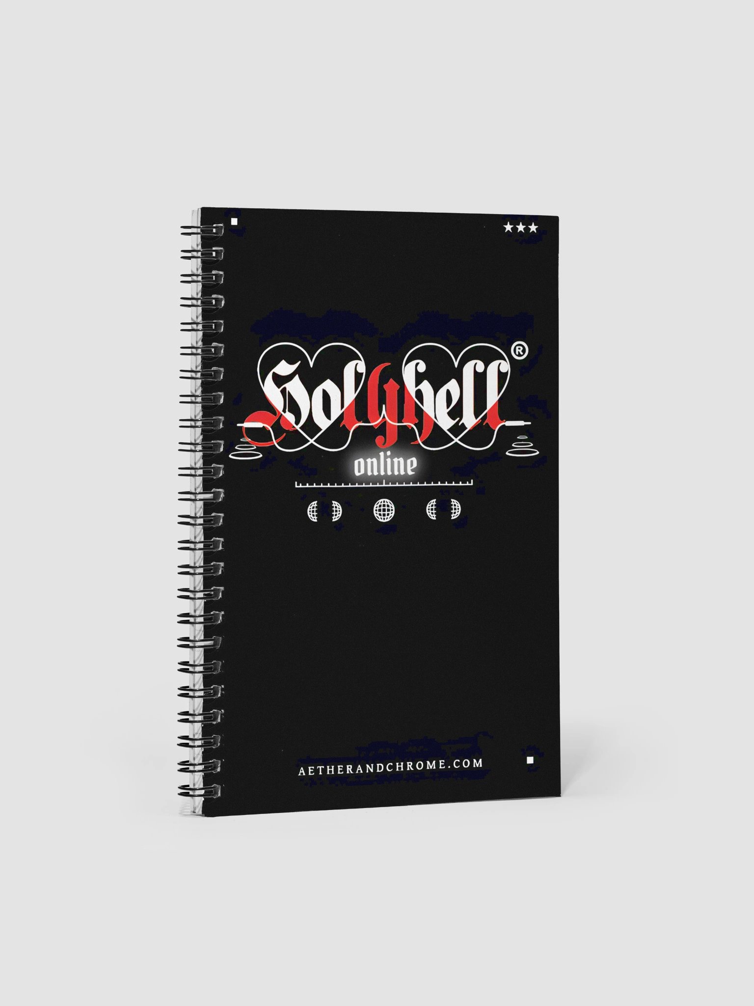 "HolyHell Online" Spiral Notebook – Digital Confessions & Sacred Chaos product image (1)