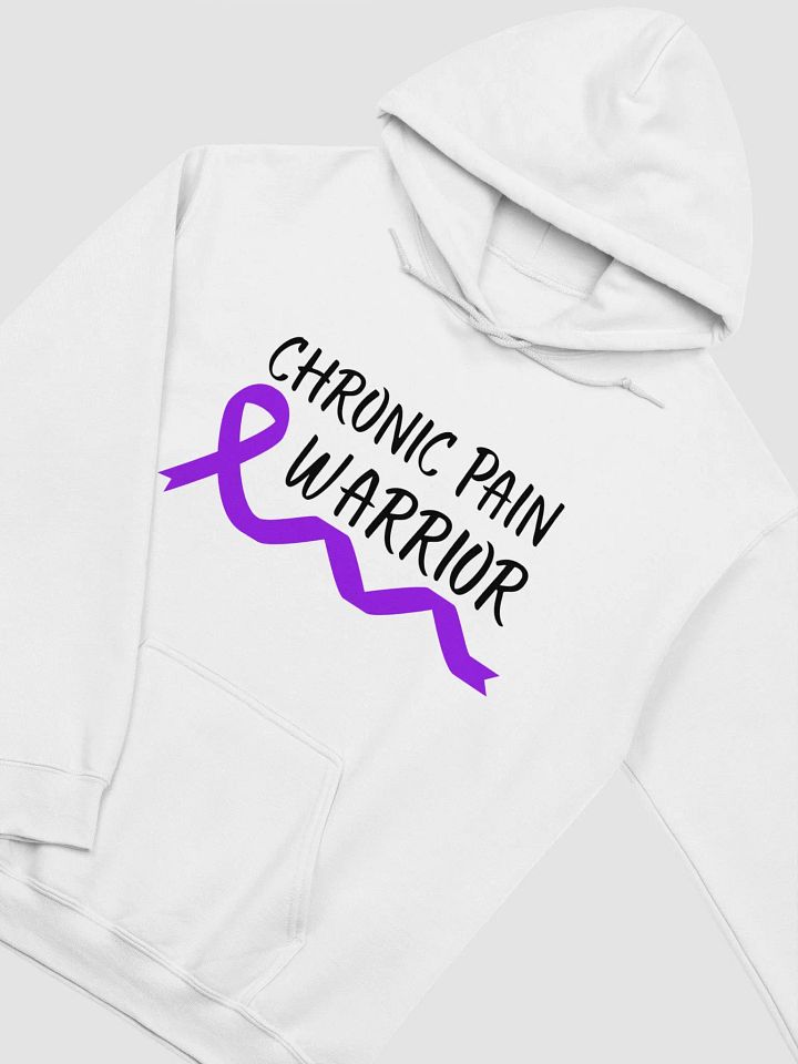 Chronic Pain Warrior Bottom Ribbon Hoodie- Black Print product image (2)