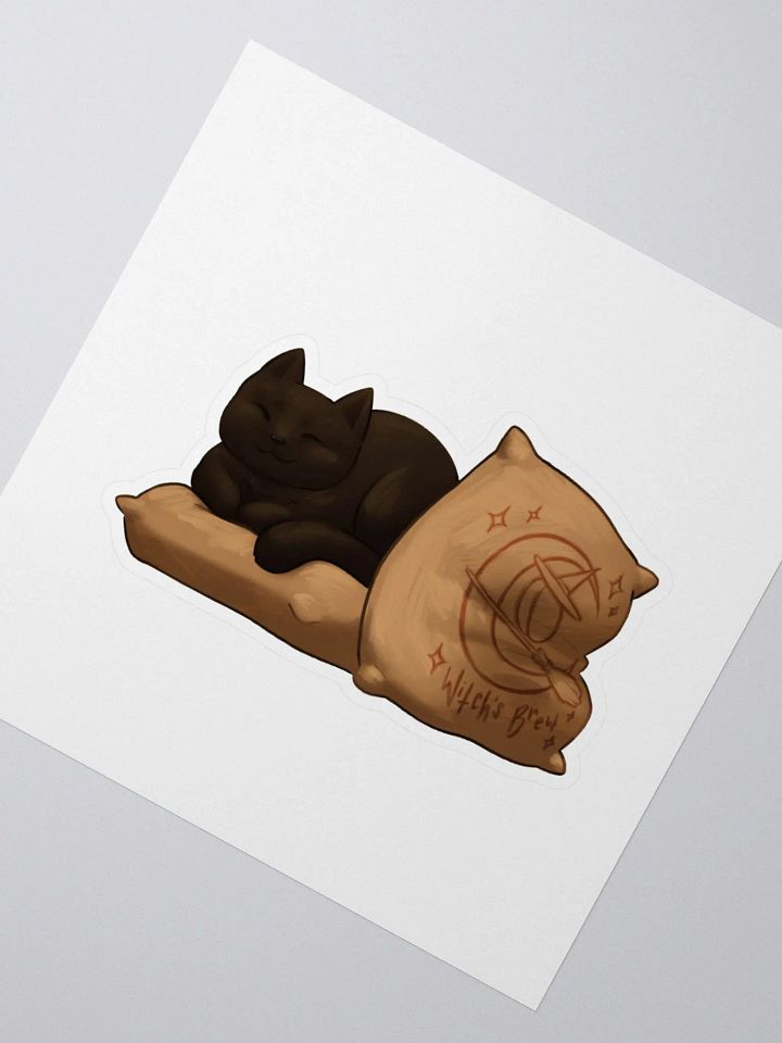 Smokey Napping on Bags of Witch's Brew Coffee Sticker product image (2)