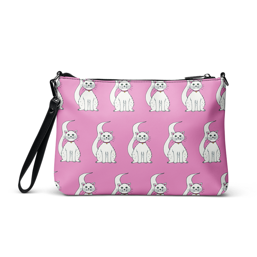 White Cat (art by Dina R.) acrylic painting - Crossbody Bag product image (4)