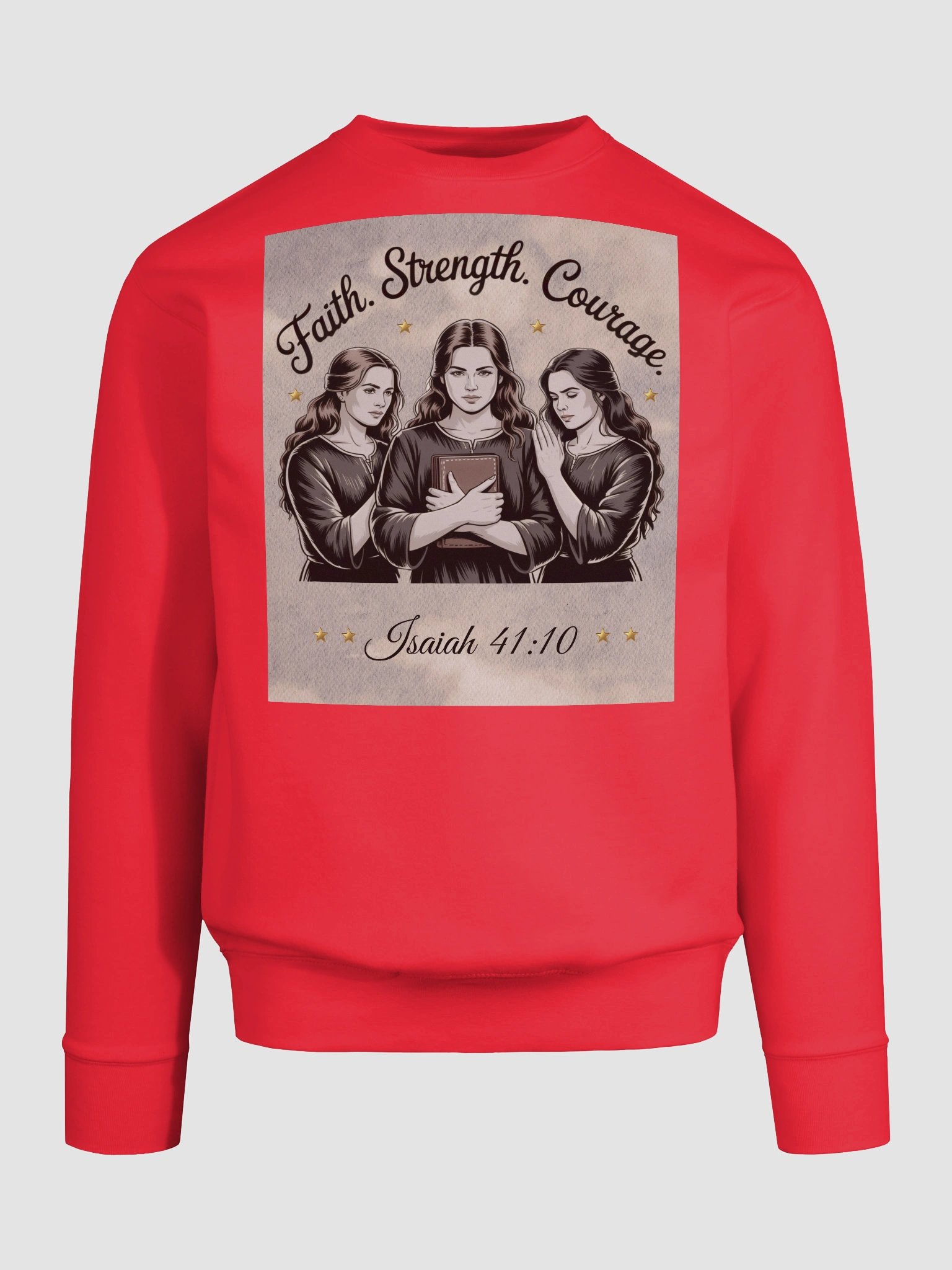 Faith Strength Courage Christian Women's Heritage Sweatshirt product image (22)