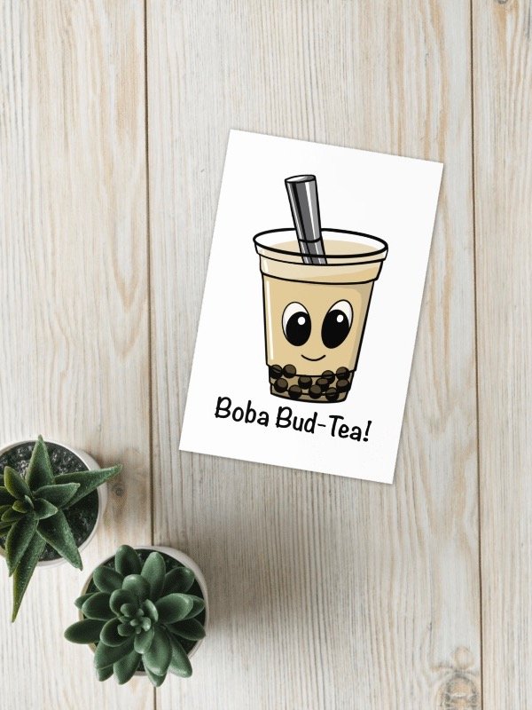 Milk Bud-Tea Greeting Card product image (7)