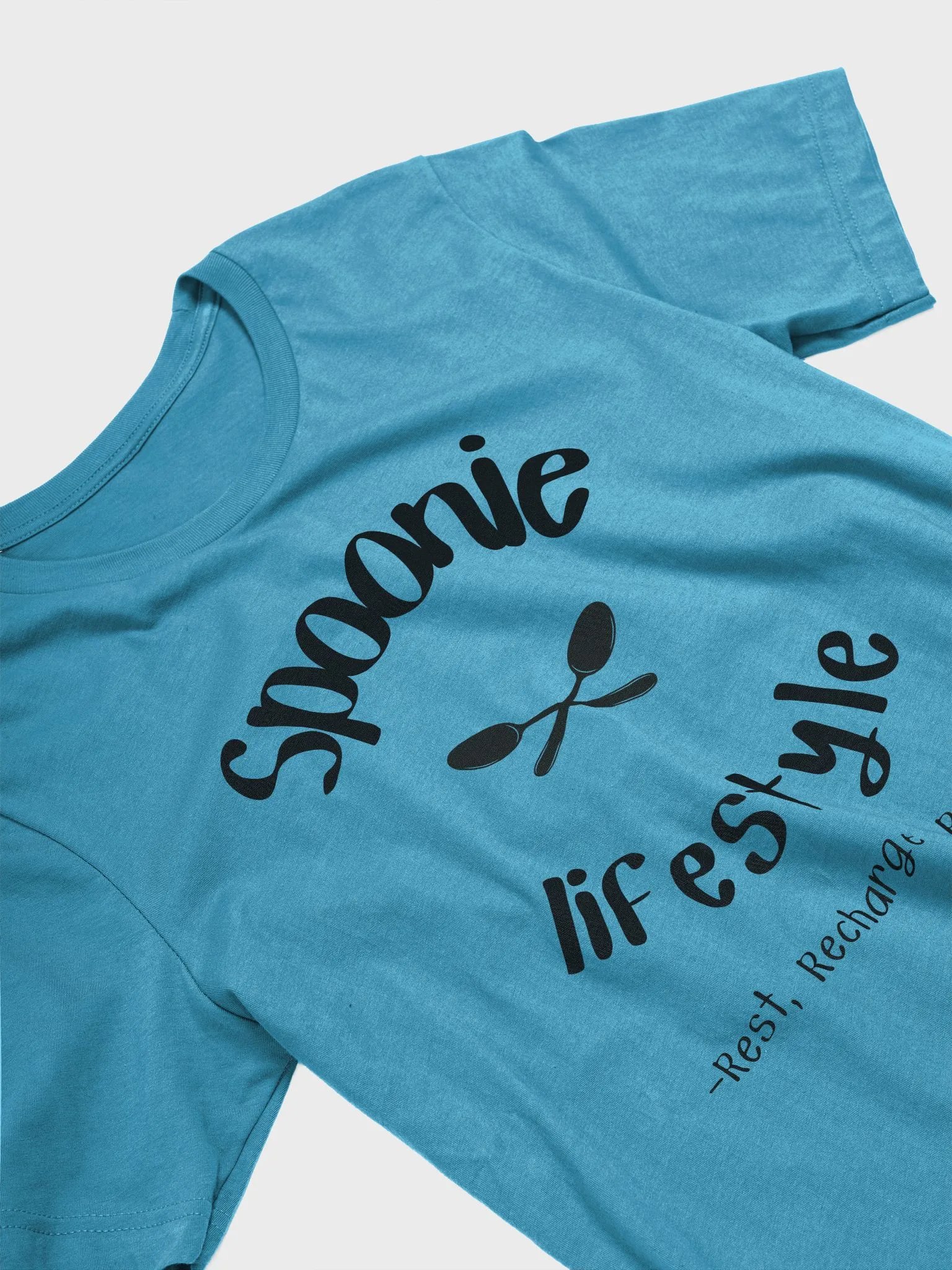 Spoonie Lifestyle- Rest, Recharge, Repeat T-Shirt - Black Print (Unisex) product image (3)