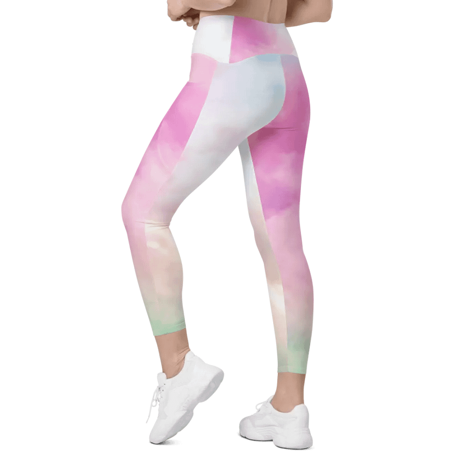 Blur cloud rainbow Design Leggings with Pocket - V4 product image (11)