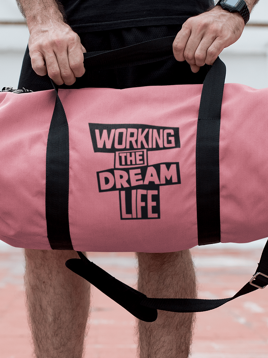 Pink All-Over Print Duffle Bag – Working The Dream Life | Premium Travel & Work Lifestyle Statement product image (6)