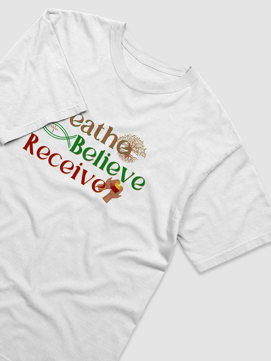 Breathe, Believe, Receive Unisex Heavy Cotton Comfort Tee, Inspirational Motivational T-Shirt, Self-Affirmation, Positive Vibes, Gift Idea product image (3)
