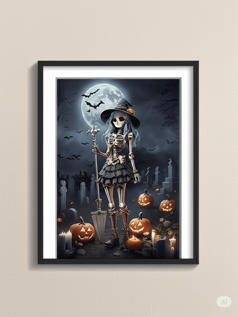 Skeletal Sorceress Printable Wall Art product image (4)