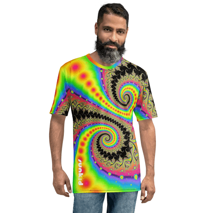 Fractal men's T-shirt - Pink Lemonade and Candy Twists product image (1)