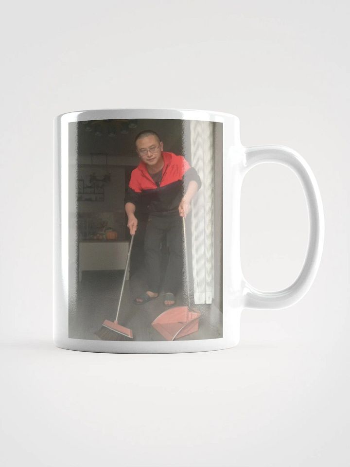 White Glossy Mug ：hygiene guy product image (2)