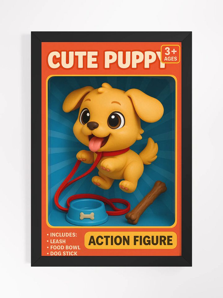 Cute Puppy Playtime Action Figure Wall Art product image (2)