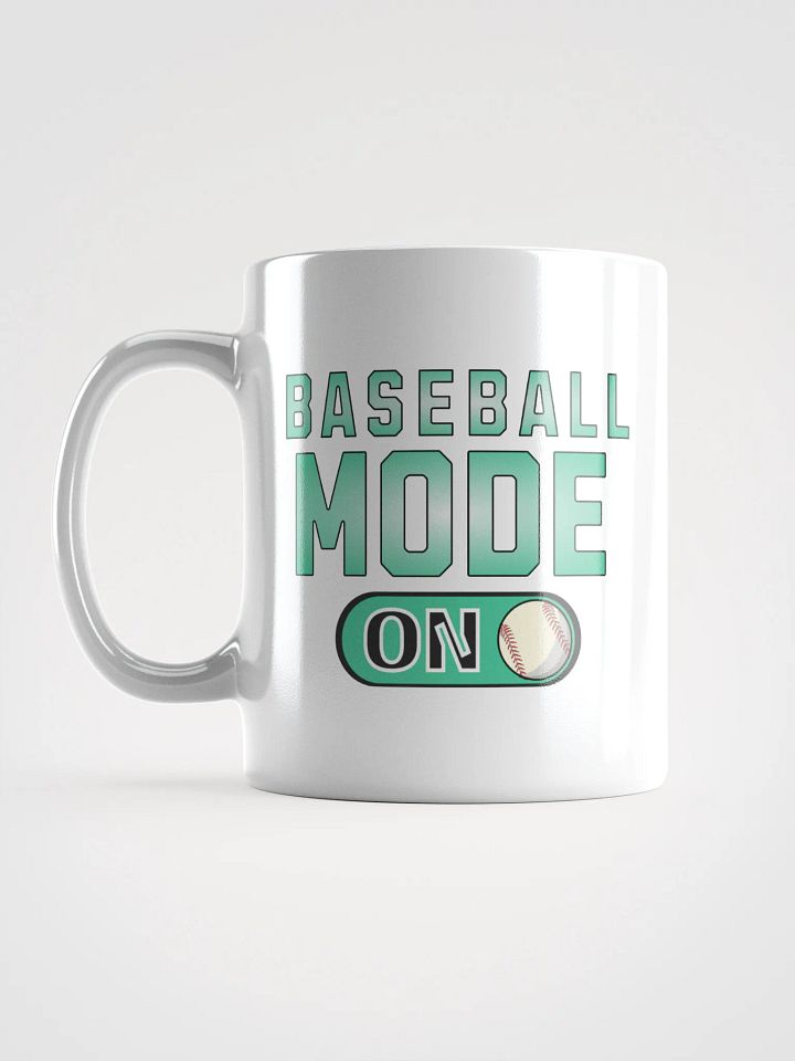 Baseball Mode On White Glossy Mug product image (1)