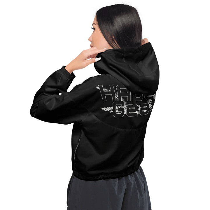 Black HApex Gear - Black Logo - Black - Women's Cropped Windbreaker product image (2)