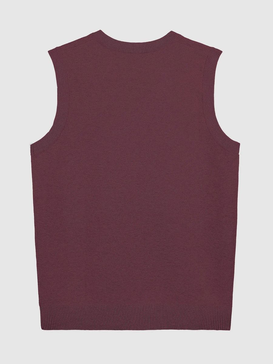 BUSY-BRAINED (lg. design, maroon and red) knitwear vest product image (8)