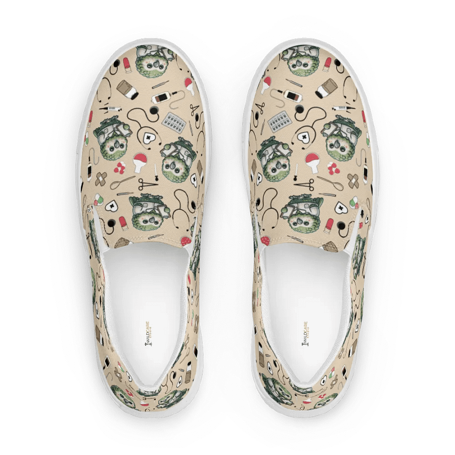 Cute Medical Kakapo Slip-On Canvas Shoes (Tan) product image (5)