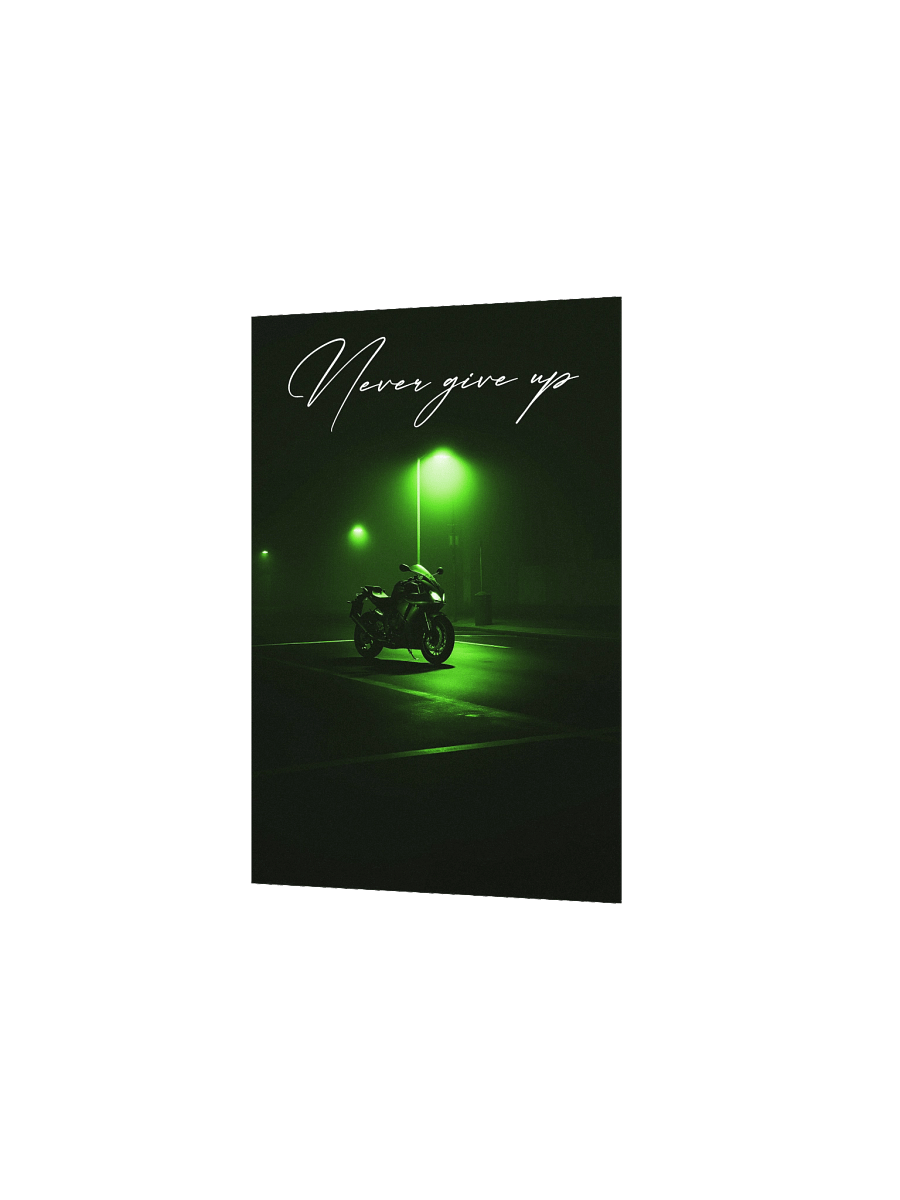 "Never Give Up" Handwritten Matte Poster product image (7)