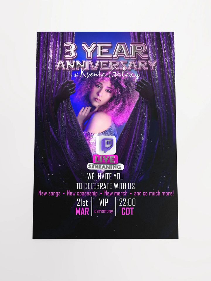 Matte Paper Poster (3 YEAR on TWITCH) product image (1)