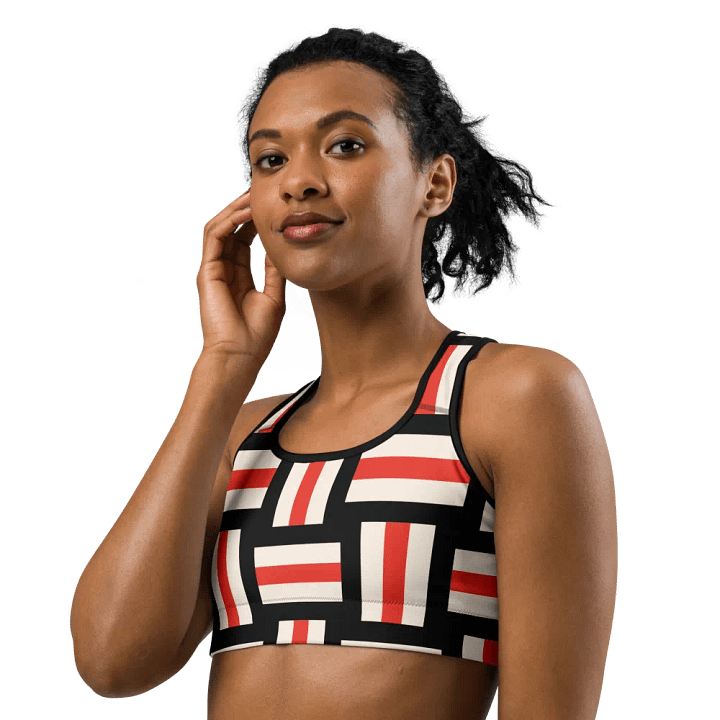 PowerFit Compression Sports Bra - Bold Geometric Design product image (2)