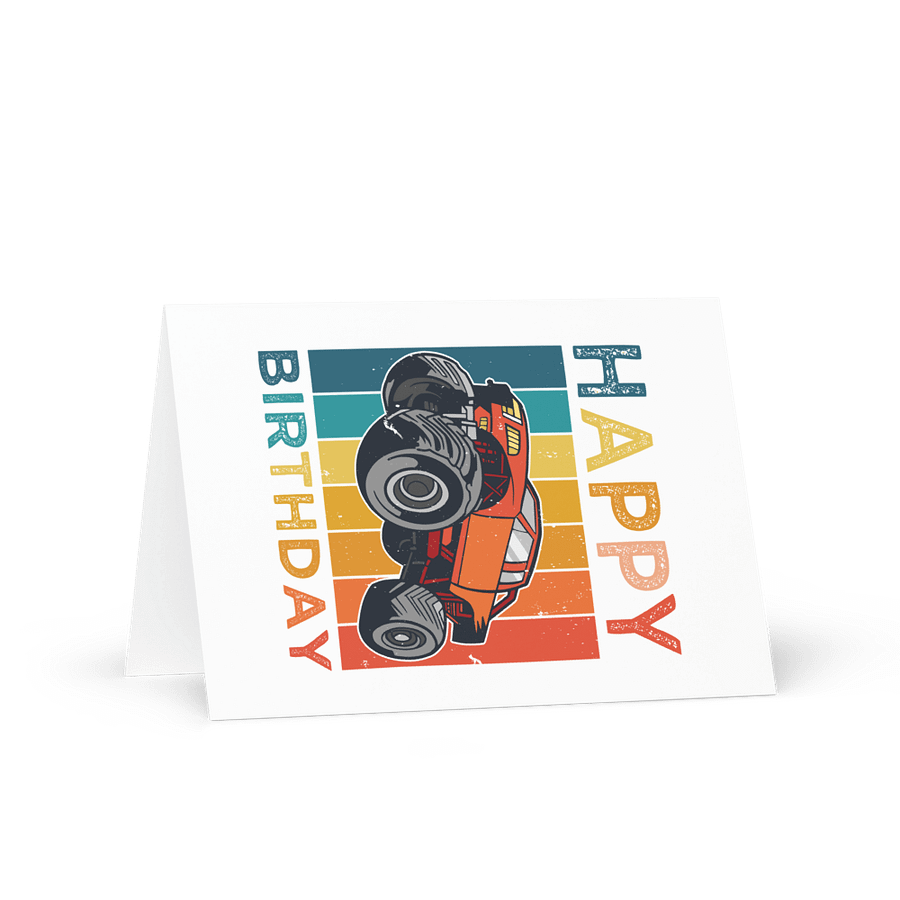 Happy Birthday (Monster Truck) Birthday Card 5" x 7" product image (1)