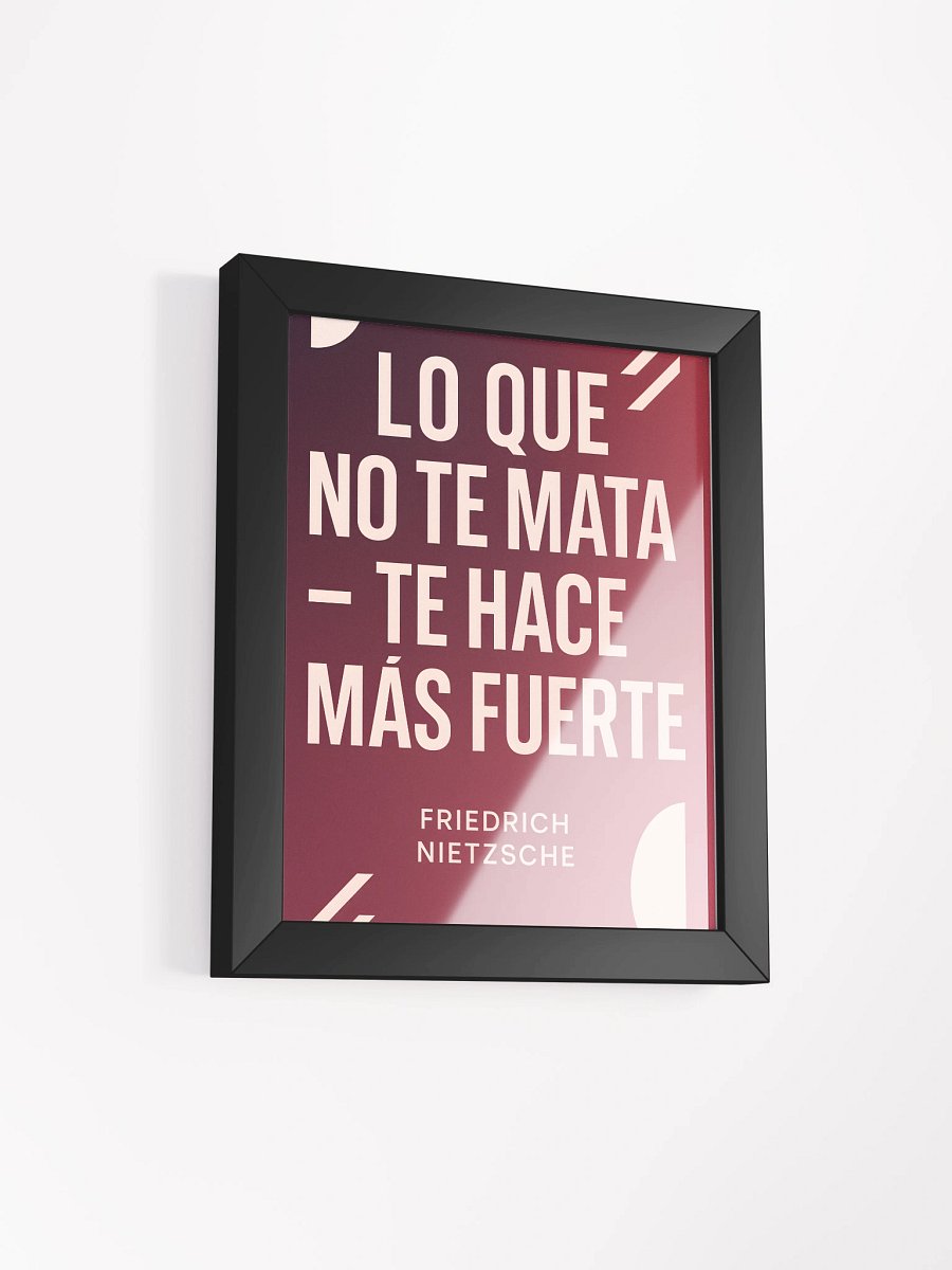 Póster de fortaleza moderno con cita viral de Nietzsche en español product image (2)