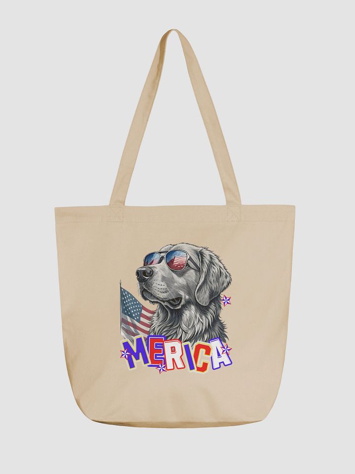 Merica Golden Retriever Patriotic Pooch Eco Tote product image (5)
