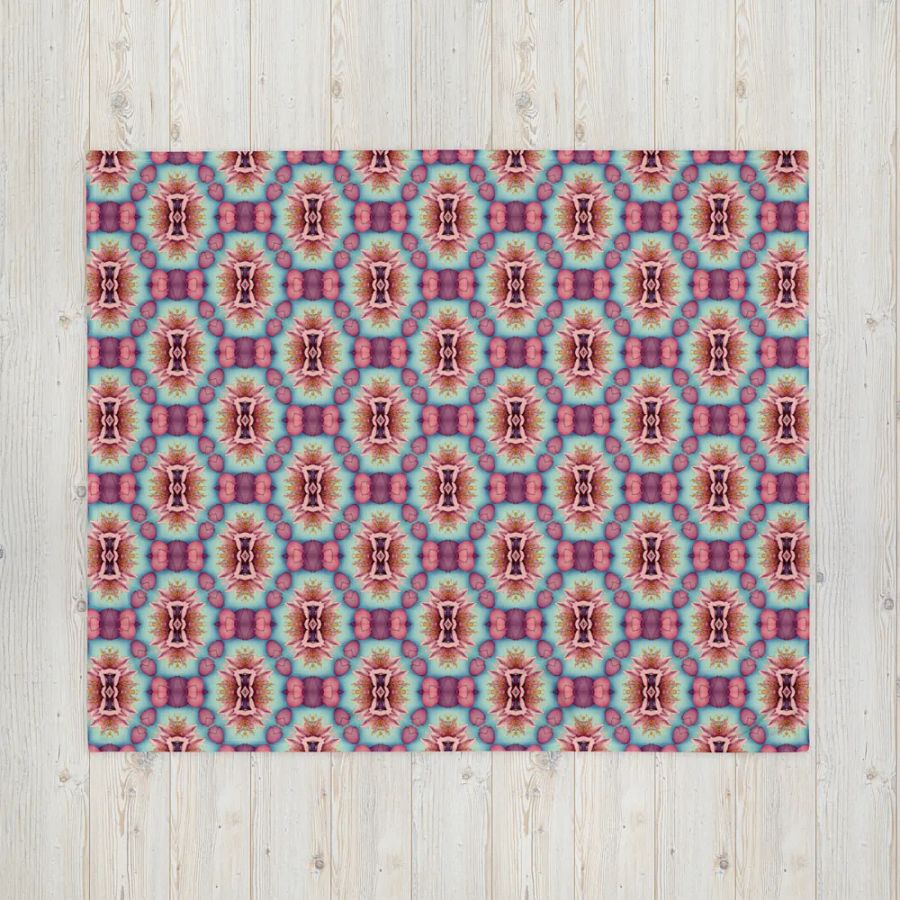 Vibrant Florals & Hearts Throw Blanket product image (5)