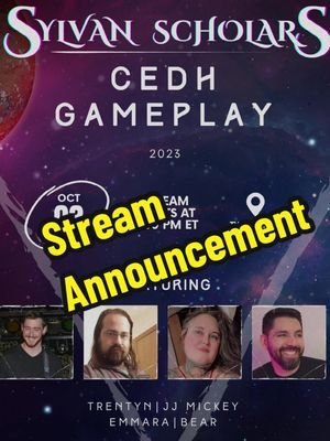 Stream Announcement! Tonight! 9:30pm est on Twitch! #stream #twitch #mtg #cedh #learnontiktok 