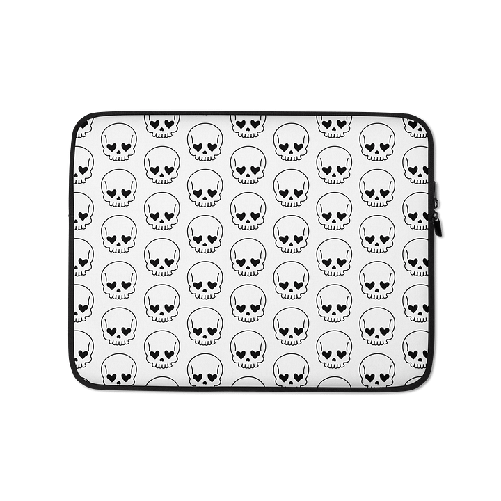 Lovey Skull Laptop Sleeve | Skeleton Merch product image (1)