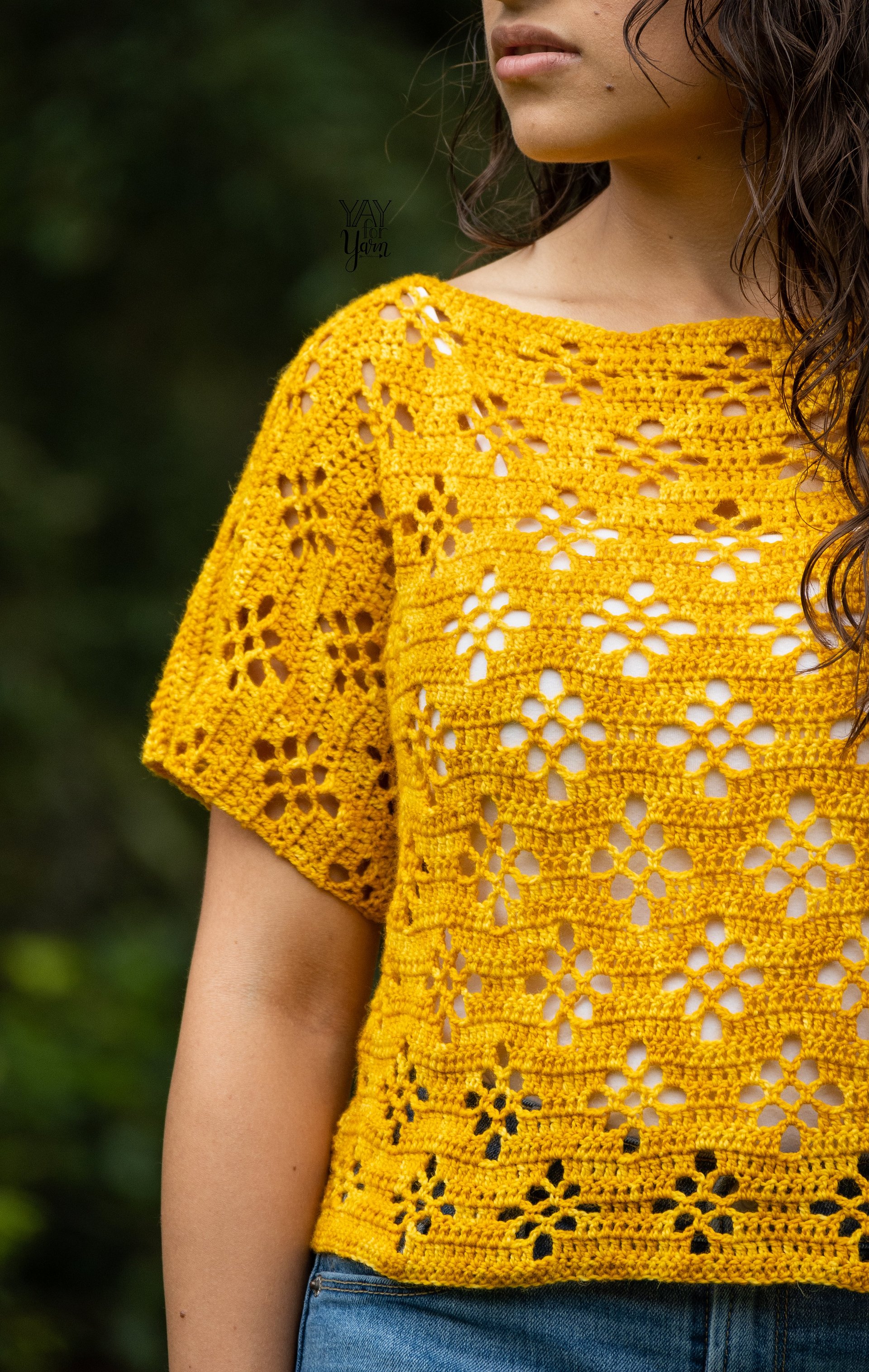 Daisy Tee - Easy Summer Lace Top - PDF Crochet Pattern & Video Tutorial product image (6)