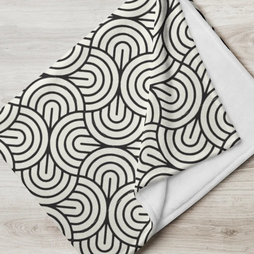 Monochrome Maze Throw Blanket product image (9)