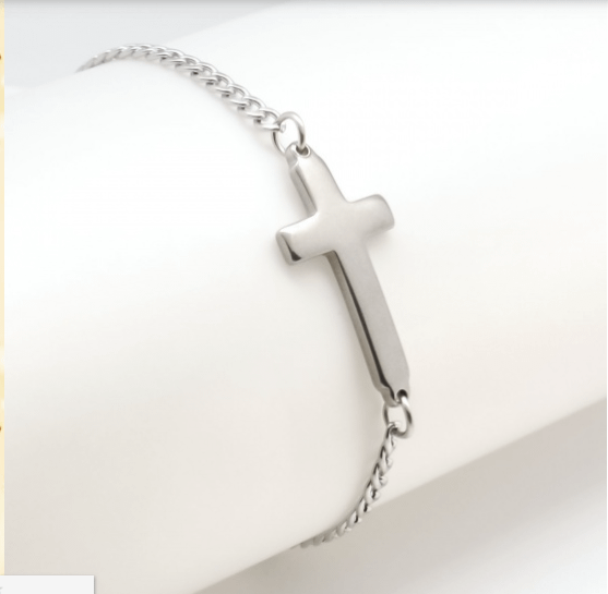 Stainless Steel Silver Tone Faith Bracelet product image (1)