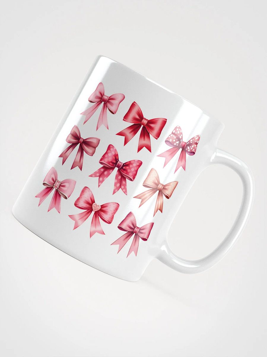 Valentine Coquette Bows White Glossy Mug product image (4)