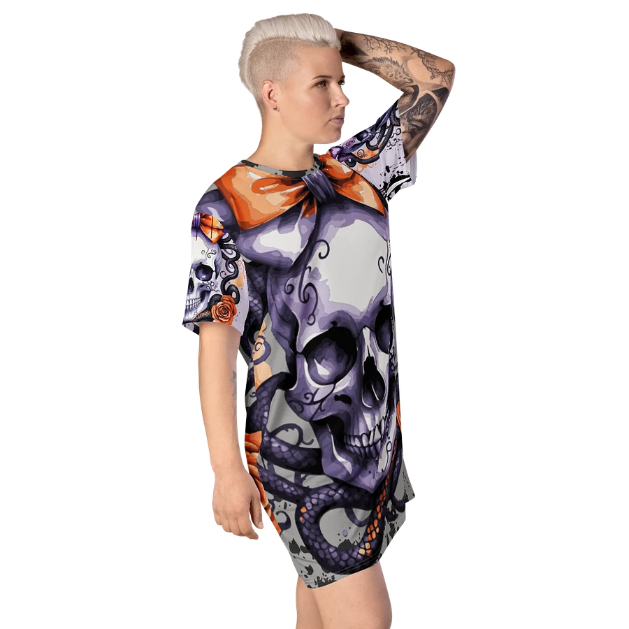 Coquette Style Skull and Snake T-Shirt Dress product image (13)