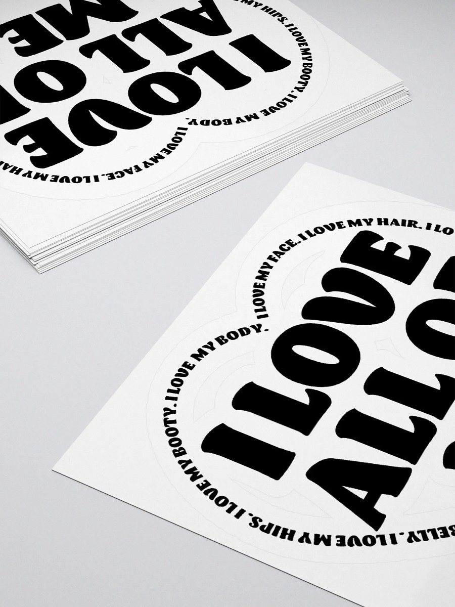 I Love All Of Me Sticker - 3"x3" product image (4)
