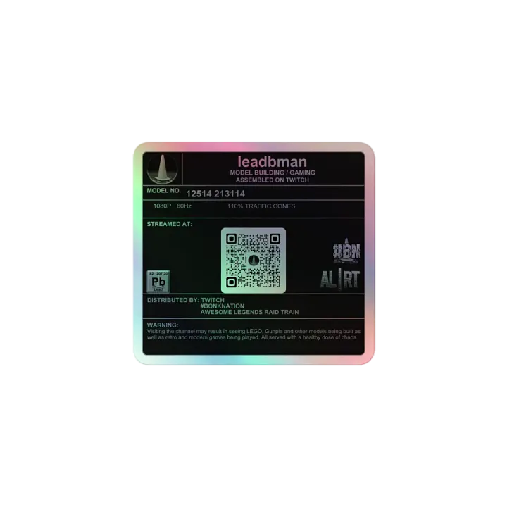 Holographic TV Information Sticker! product image (1)